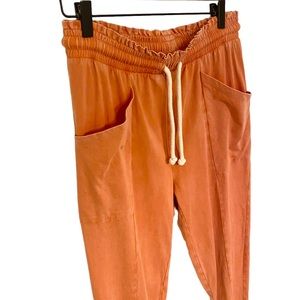 UNIVERSAL THREAD DRAWSTRING ORANGE JOGGERS LIKE NEW SIZE SMALL 100% COTTON PANTS